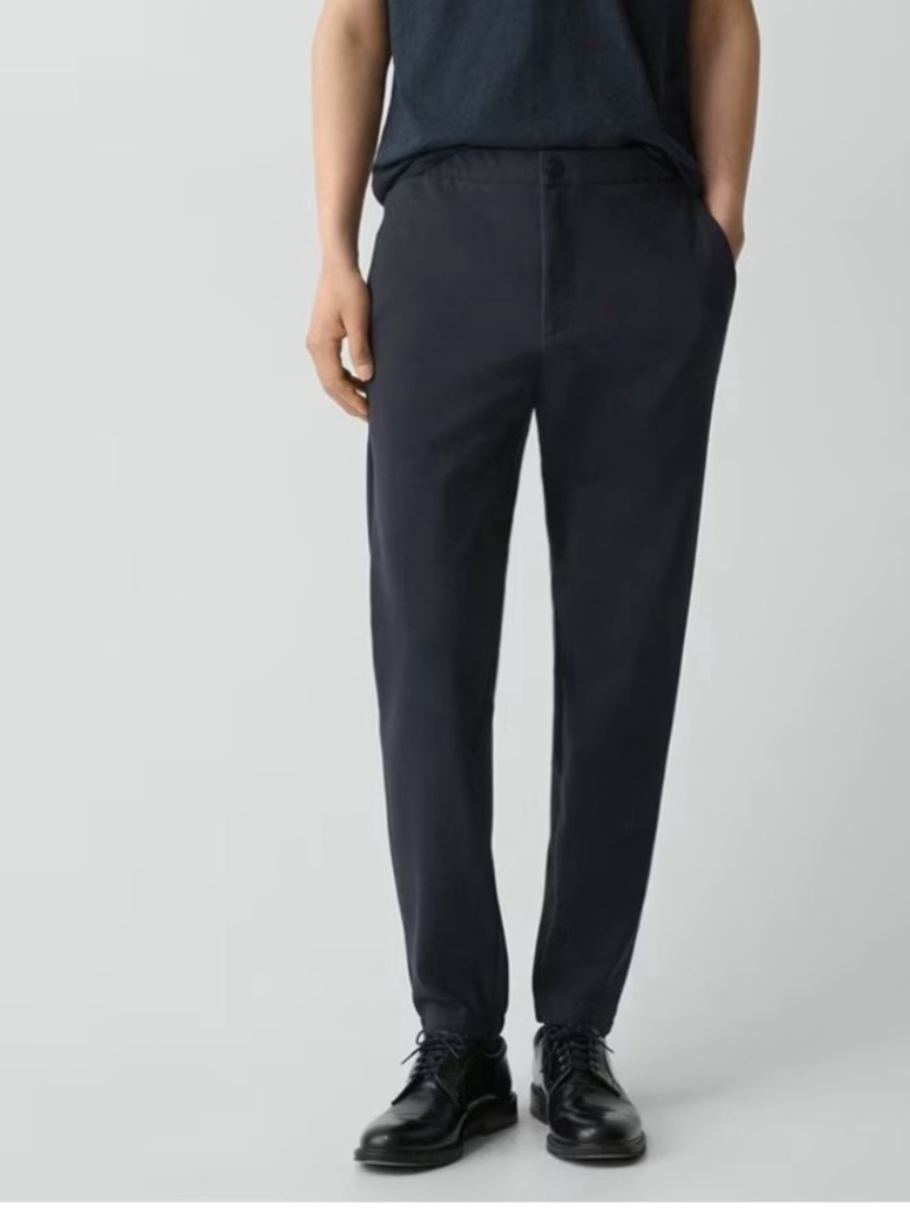 Theory Terrance Jogger Pants Ponte In micro checked Wool Cotton Medium Drawstrin